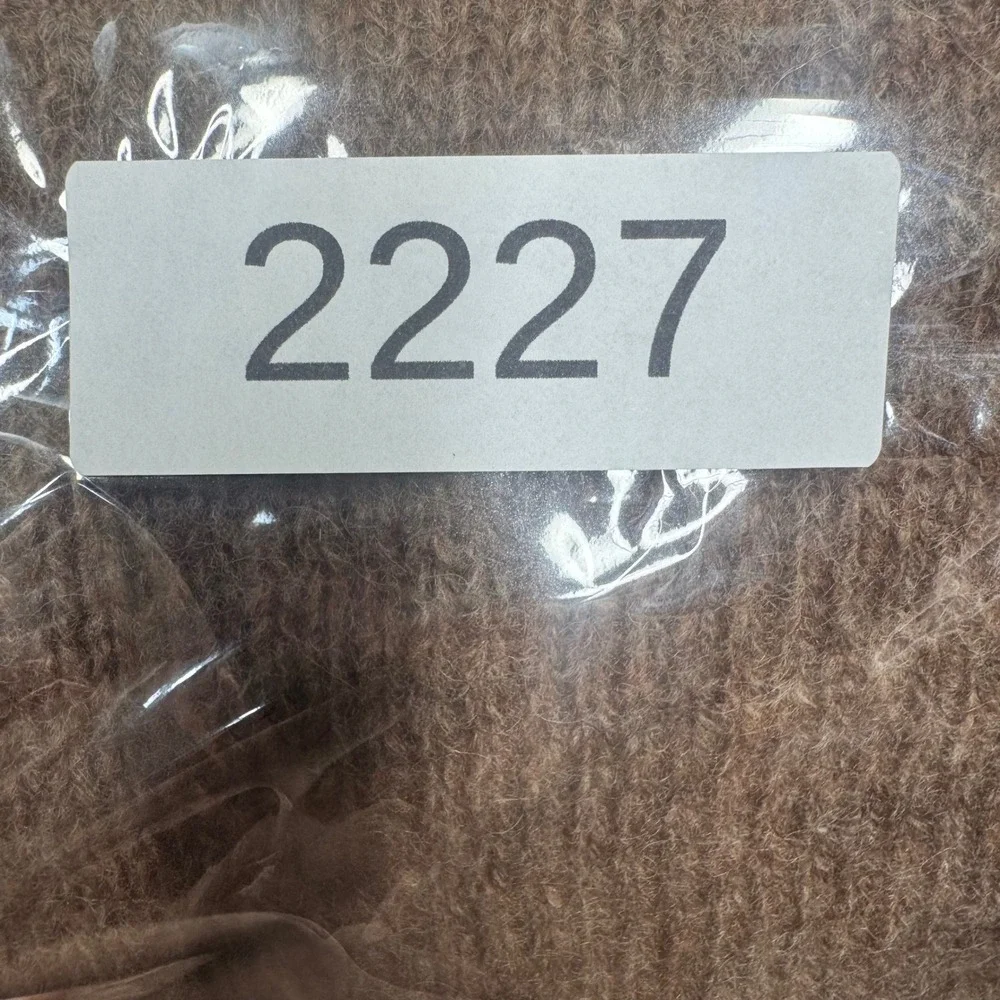 The Shetland Workshop Crewneck Sweater MEDIUM Brown 100% Wool Pullover (2227)